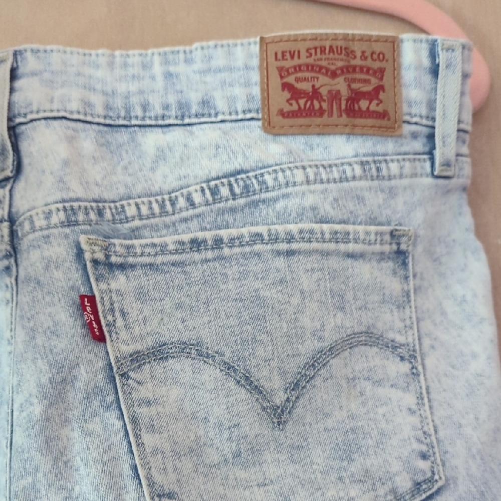 Levi's Acid Wash Denim Jeans 711 Skinny Sz 31